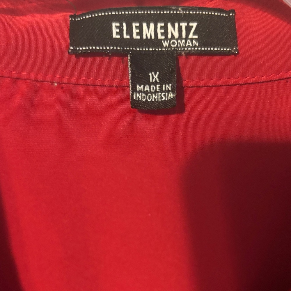 Elementz Women's Red Button Down Wrinkle Free Shi… - image 5